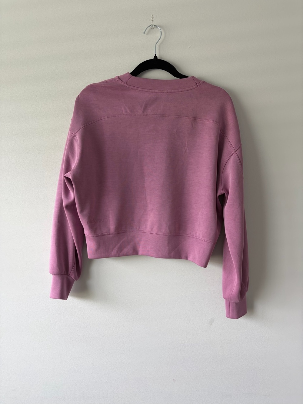 Lululemon Softstreme Cropped Crew Sweatshirt Pink Mauve Oversized Women’s Size 2 - Picture 3 of 3